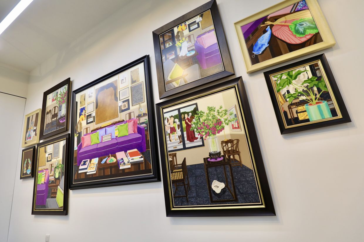 A view of Justin Lim's 'Paintings For The Observer And The Observed' exhibition at Richard Koh Fine Art gallery in KL. Photo: The Star/Leong Wai Yee