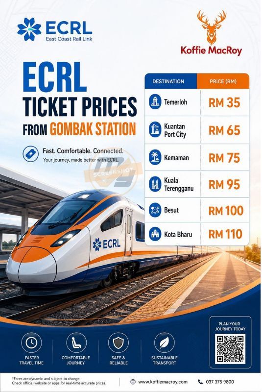 The poster that has been circulating on social media allegedly stating the ticket prices for the ECRL project prior to its launch.