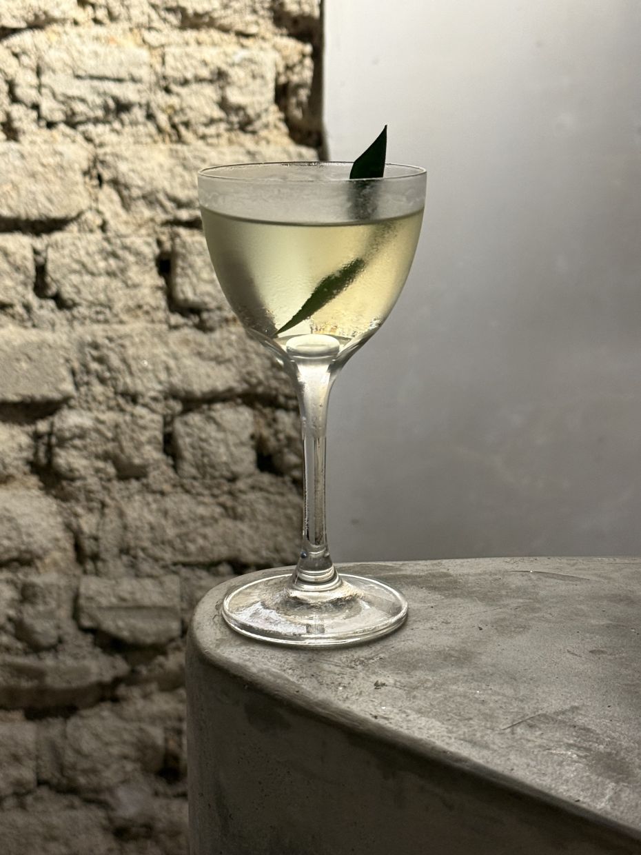 The off-menu Gettout Leaf Martini at Baobae.