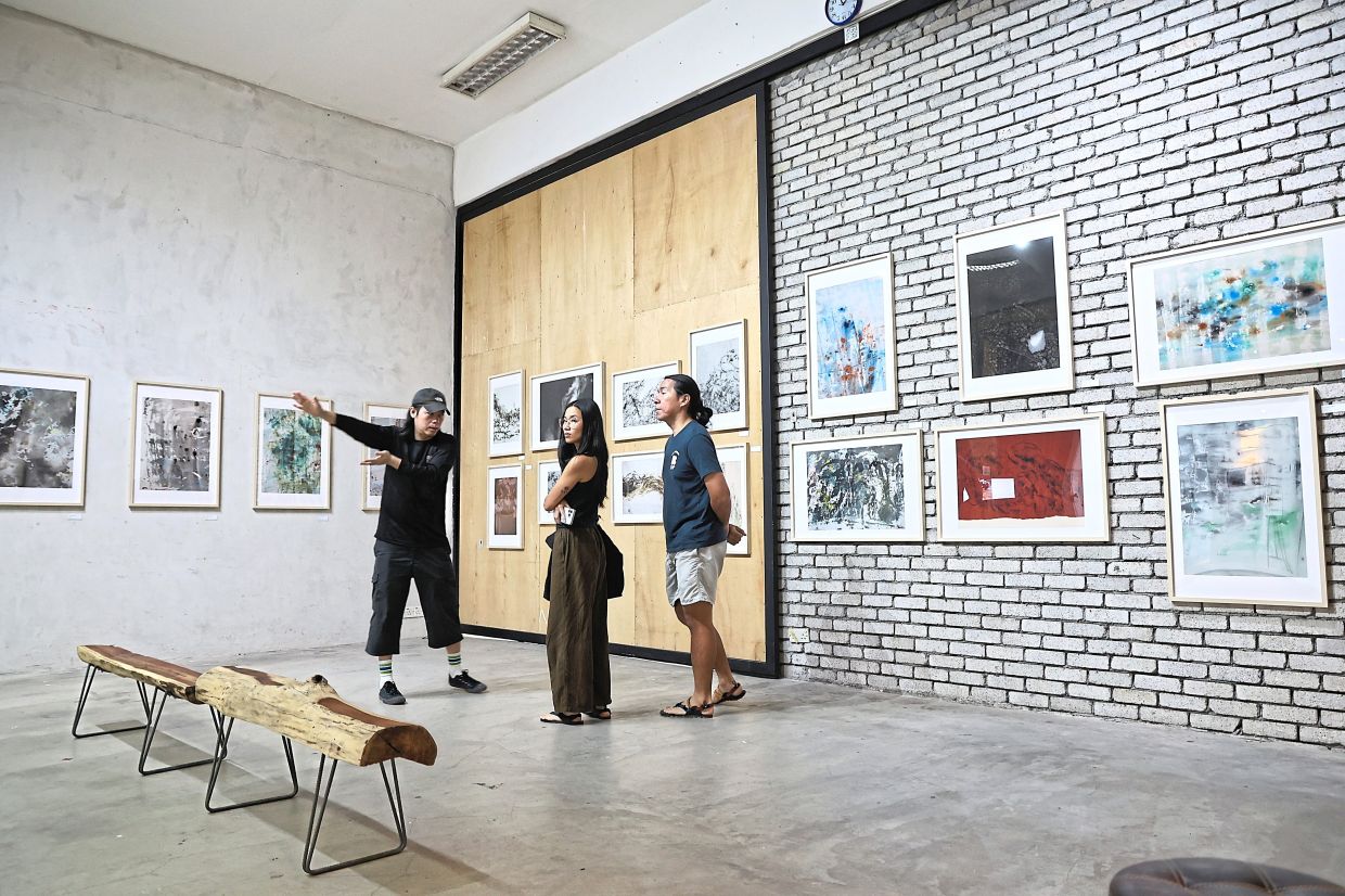 Lok's diverse pursuits converge in 'Forest Speaks', an exhibition at Studio DL in Petaling Jaya. Photo: The Star/Azman Ghani