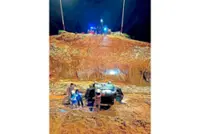 Five injured as car plunges into ravine