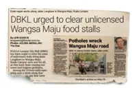 ‘Only six out of 20 roadside traders in Wangsa Maju licensed’