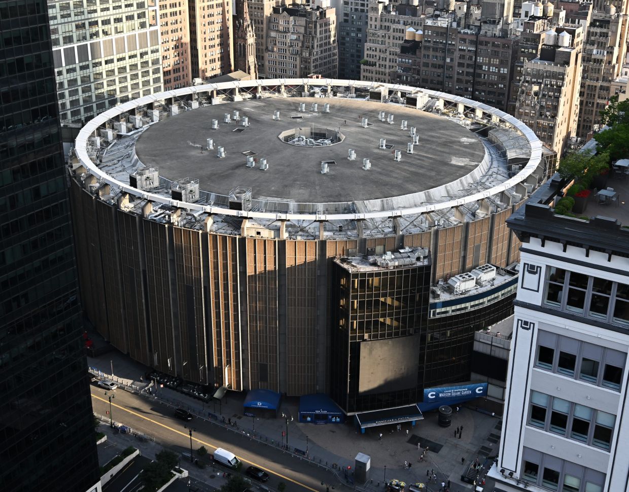 Aerial view of Madison Square Garden. Photo: AP