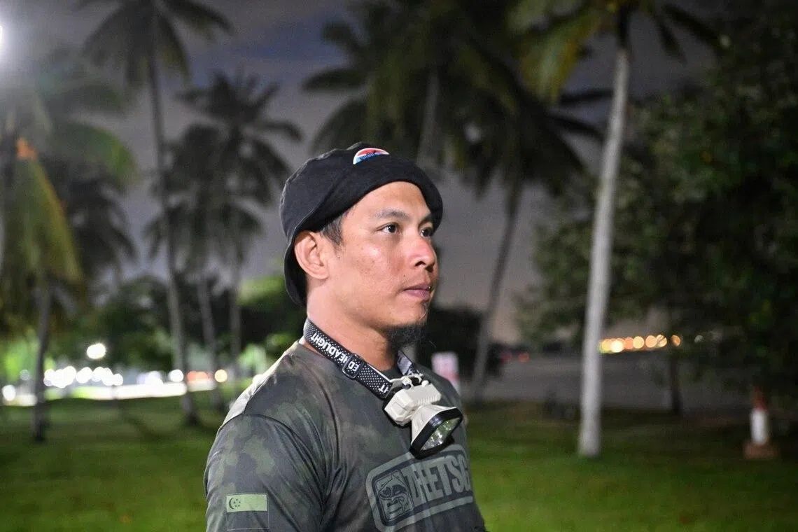 Muhammad Fairuz, who was fishing at the beach, told ST that the group was about 100m out in the water shortly after 4pm, adding that the skies were clear when lightning struck the water. - Photo: ST