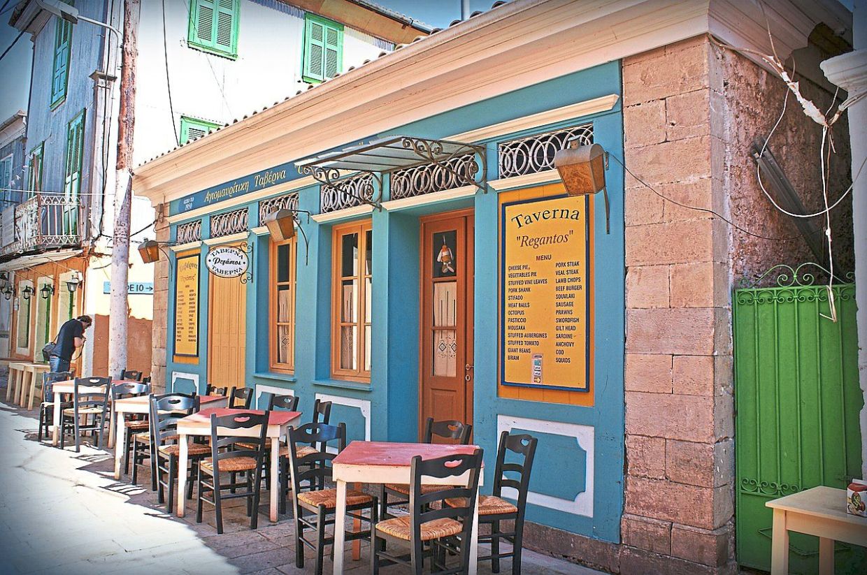 If you're not in the mood to hike in Lefkada island in Greece, head to the tavernas instead for some good food and drinks.