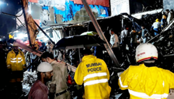 Six killed after heavy rains trigger building collapse in Mumbai