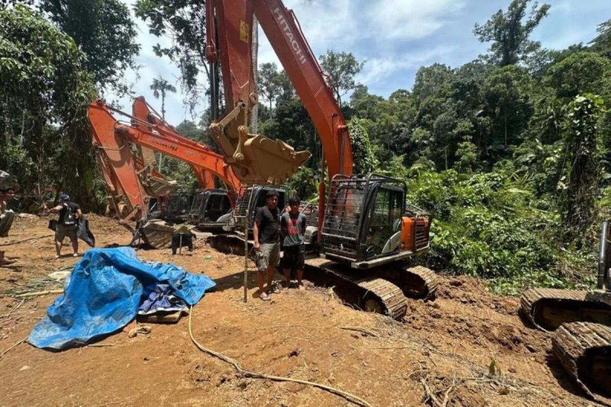 Two illegal gold miners dead in North Sumatra landslide, despite crackdown