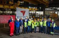 OMS celebrates first steel cutting of next-gen vessel