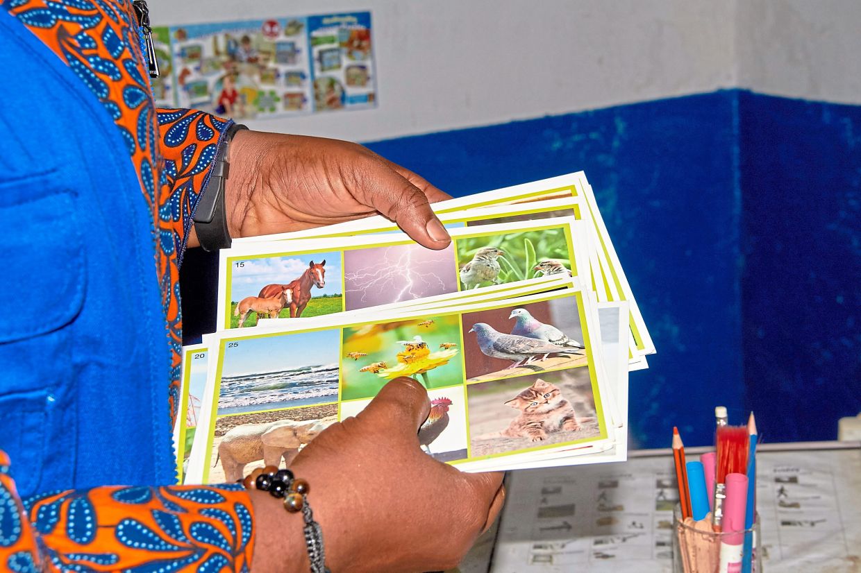 Learning materials for autistic children that are used at the Salim school, and also handed out to some parents of autistic kids.