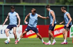 Soccer-England's Rice, Guehi and James train separately as England prepare for Norway