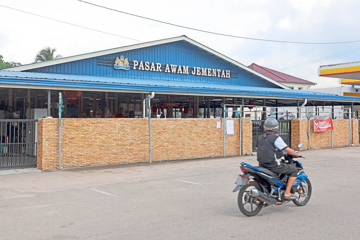 The public market in Jementah is an important economic centre for locals.