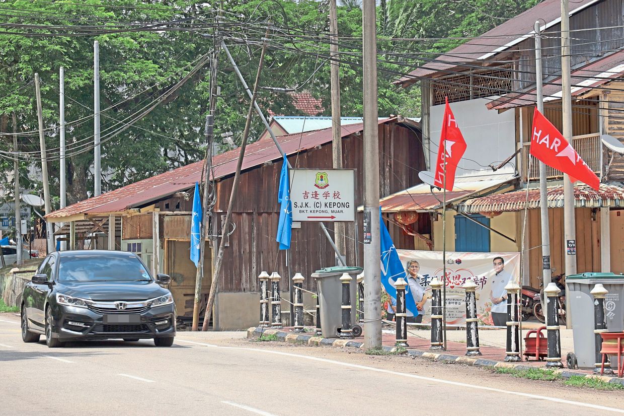 A view of the Chinese new village in Bukit Kepong, which was established in the early 1950s during the Malayan Emergency.