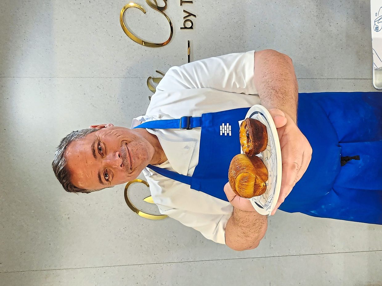 Michaud says when he started Bakehouse in 2018, no one really made sourdough croissant egg tarts, which is probably why it took off so spectacularly.