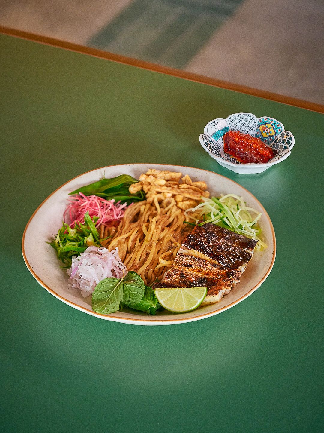 The dry laksa ulam is Khor's attempt to create a Malaysian noodle dish that takes inspiration from others but hasn't really been done before.