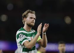 Soccer-Atletico Madrid sign Denmark midfielder Hjulmand from Sporting