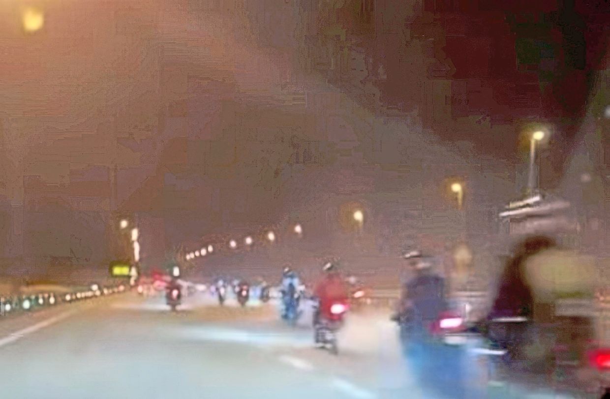 Deadly convoy: Further investigations revealed that more than 30 motorcycles, believed to have been racing, were involved in the accident that claimed four lives. — Photo taken from social media
