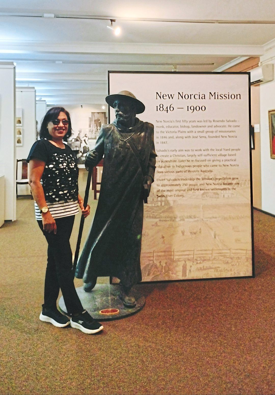The writer at the New Norcia Museum & Art Gallery.