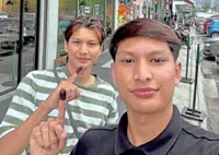 Twins celebrate birthday after voting for first time
