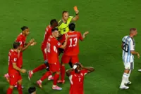 Soccer-Embolo red card turns Swiss dream into heartbreak against Argentina
