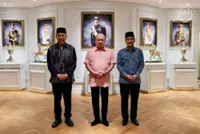 King grants audience to Ahmad Zahid, Onn Hafiz at Istana Pasir Pelangi