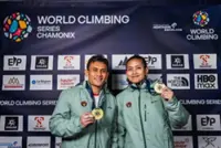 Indonesia sweeps speed climbing titles as both of its ace climbers shine in all sections at the World Climbing Series in Chamonix