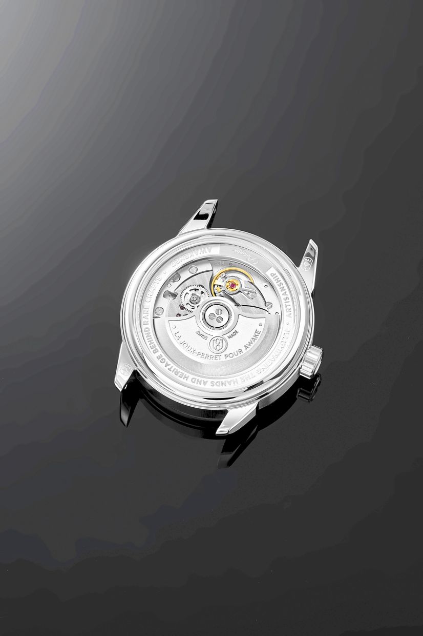 The caseback of the Awake Alba.