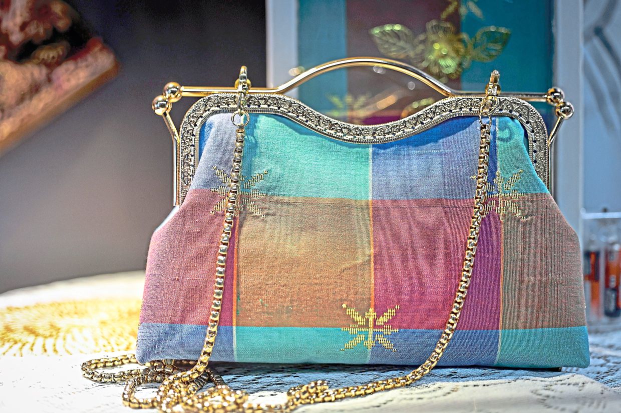 The fabric's appeal lies in its unique geometric patterns.