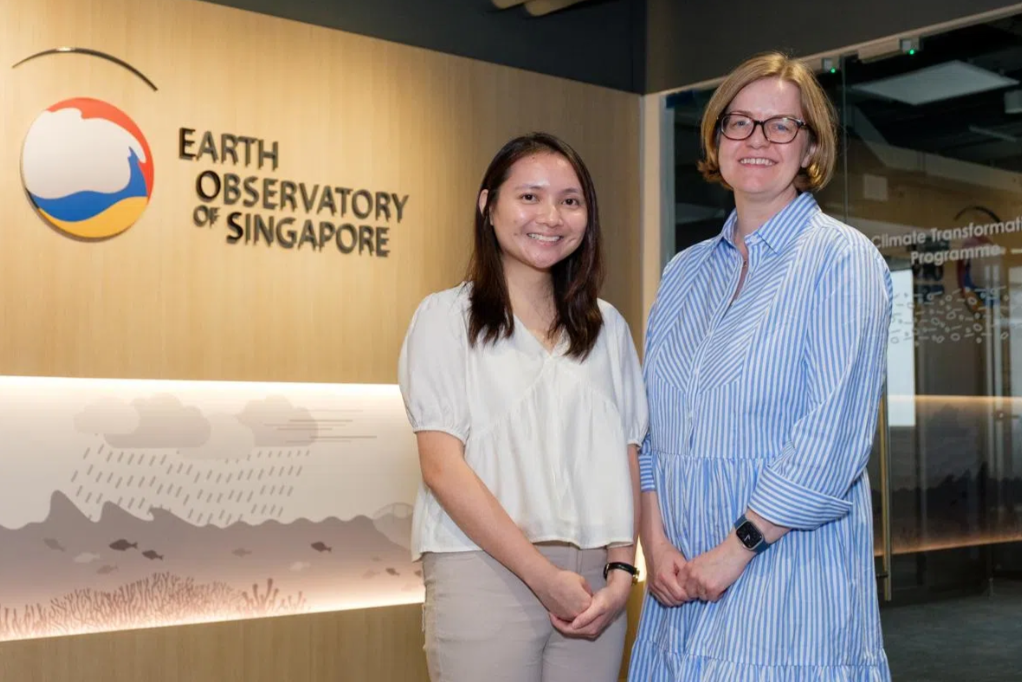 Asian School of the Environment chair and Acting Director of the Earth Observatory of Singapore Emma Hill (right) with the observatory’s research fellow Grace Ng (left) conducted the study. - NTU