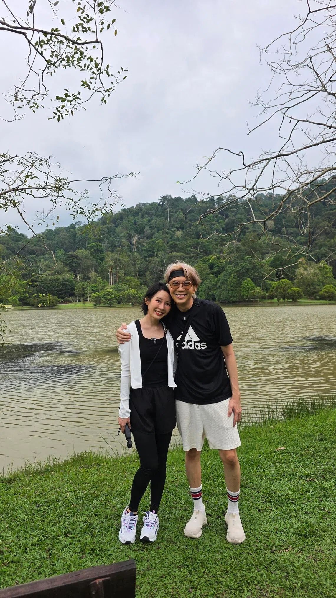 Living in KL, the couple now have more time for relaxing walks in parks like Kepong Botanic Gardens. -- PHOTO: COURTESY OF RACHELL TAN