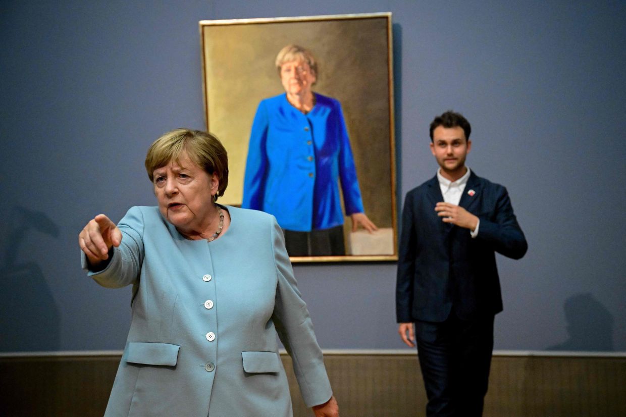 Merkel, who led Germany for 16 years until December 2021, took her time to decide on an artist after she left office. Photo: AFP 