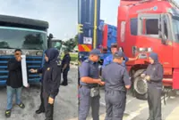 Eight heavy vehicle drivers test positive for drug use near Jasin Toll Plaza