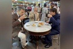 Christopher Nolan, Tom Holland, Matt Damon enjoy chai and bun maska in Mumbai