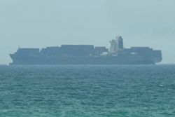 Commercial ship traffic through the Strait of Hormuz falls back to near-record lows