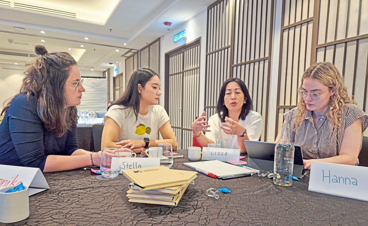 From left: Prague's Central European Institute of Asean Studies research fellow Veronika Blablova, Germany's Heidelberg Academy of Sciences and Humanities PhD candidate in armed conflict and polycrisis Stella Kim, European Union Institute for Security Studies research analyst for the Indo-Pacific Lizza Bomassi and Embassy of New Zealand in Germany's policy advisor Hanna Gers were among the participants at the conference.