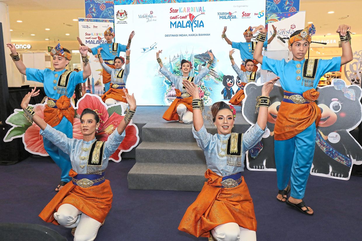 Cultural dancers putting on a colourful performance during the carnival’s launch.