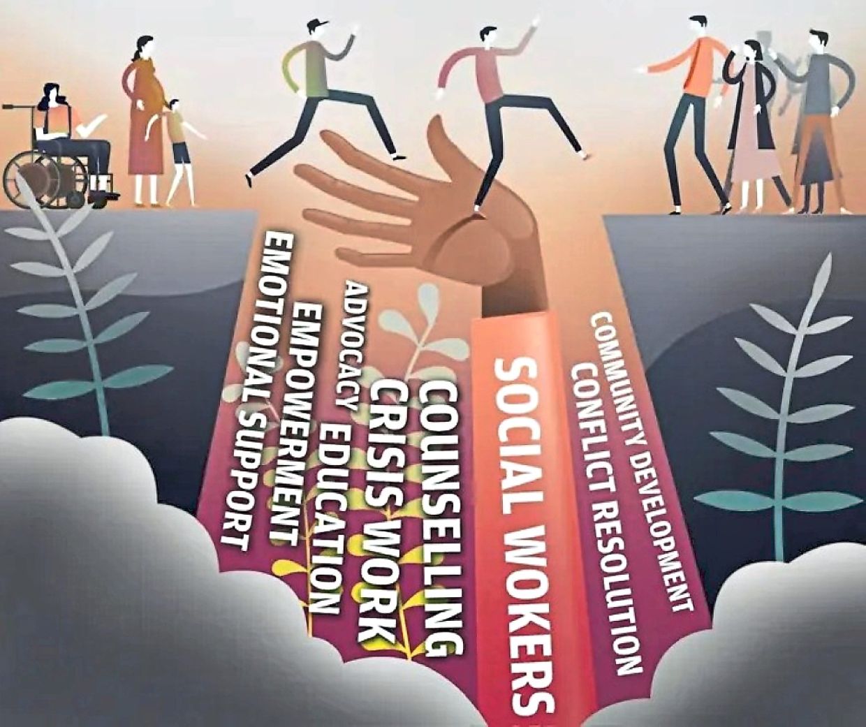 A recognised professional framework, Unicef said, can improve public understanding of the diverse roles social workers play across child protection, healthcare, education, welfare and community services. Illustration: The Star/Zulhaimie Baharuddin