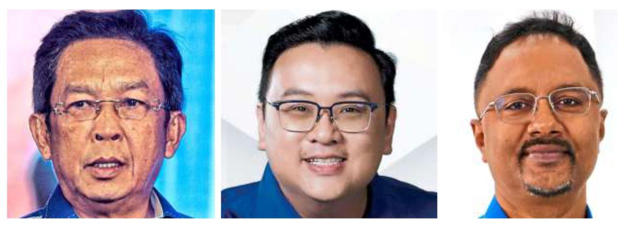 Barisan candidates: (From left) Jalaluddin, Siow and Thinalan.