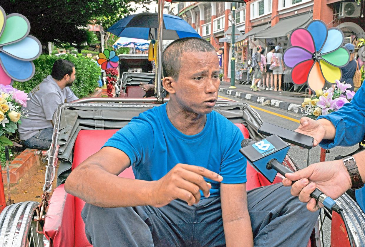 Zaiful says that demand for trishaw services goes up during weekends, holiday seasons and when the cruise ships arrive.