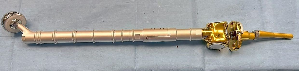 A silver megaprosthesis is a specialised orthopaedic implant often used in limb-salvaging surgeries as the silver coating is designed to inhibit bacterial colonisation and prevent prosthetic joint infections, which are major risks in massive bone reconstructions. — Beacon Hospital