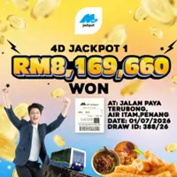 RM2 ticket lands Penangite RM8.17mil Magnum 4D jackpot