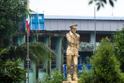 Founding father: statues of Myanmar's Aung San disappear