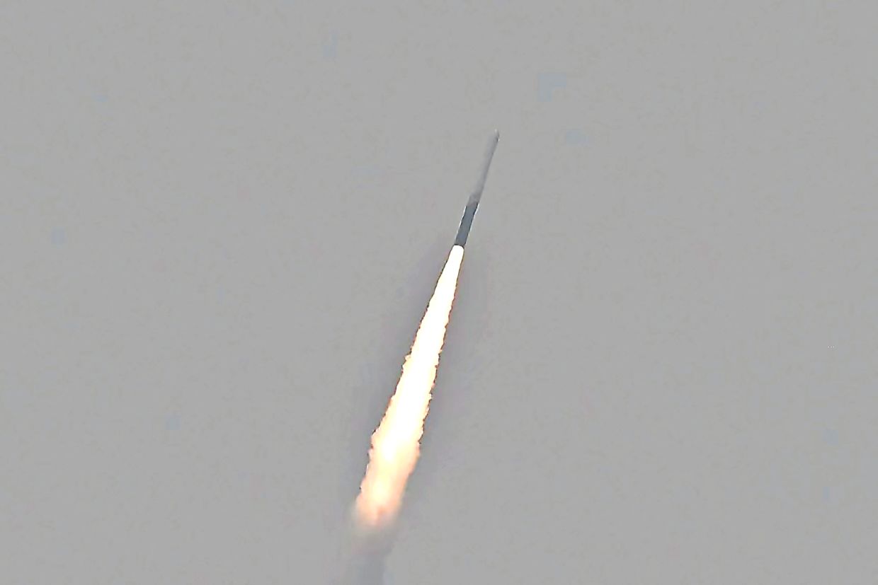 From the Satish Dhawan Space Centre in Andhra Pradesh’s Sriharikota. — AFP