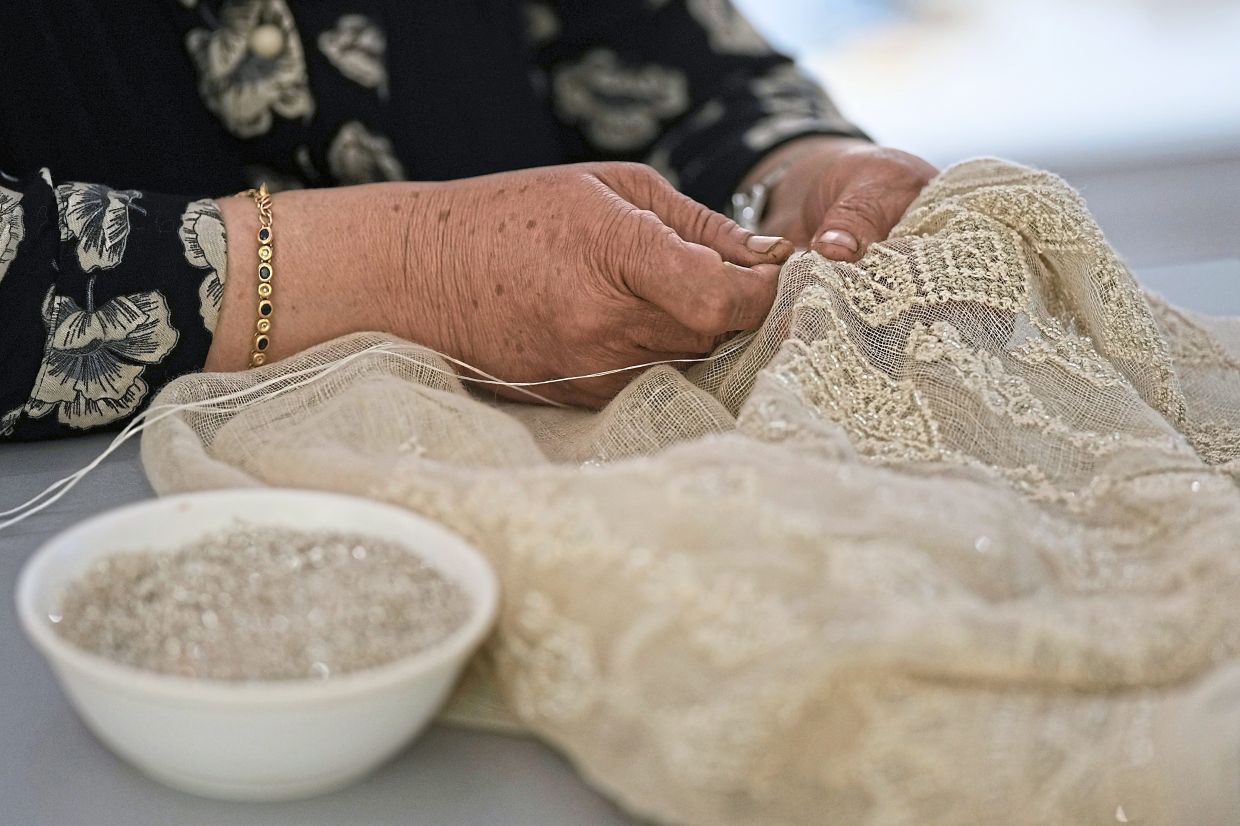 The Palestinian embroidery art form was added in 2021 to Unesco’s list of Intangible Cultural Heritage of Humanity. Photo: AP