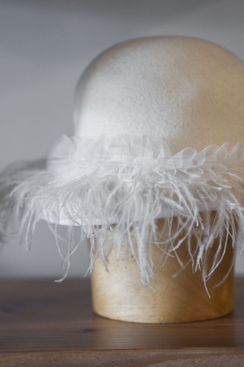A hat on display at Rowell Concepcion’s studio in New York. Photo: The New York Times