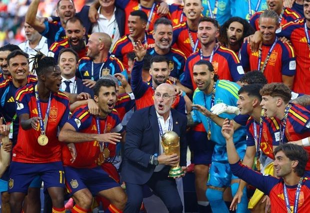 Luis de la Fuente’s side were crowned world champions for only the second time in their history after beating Argentina 1-0 after extra time. — REUTERS/Hannah McKay