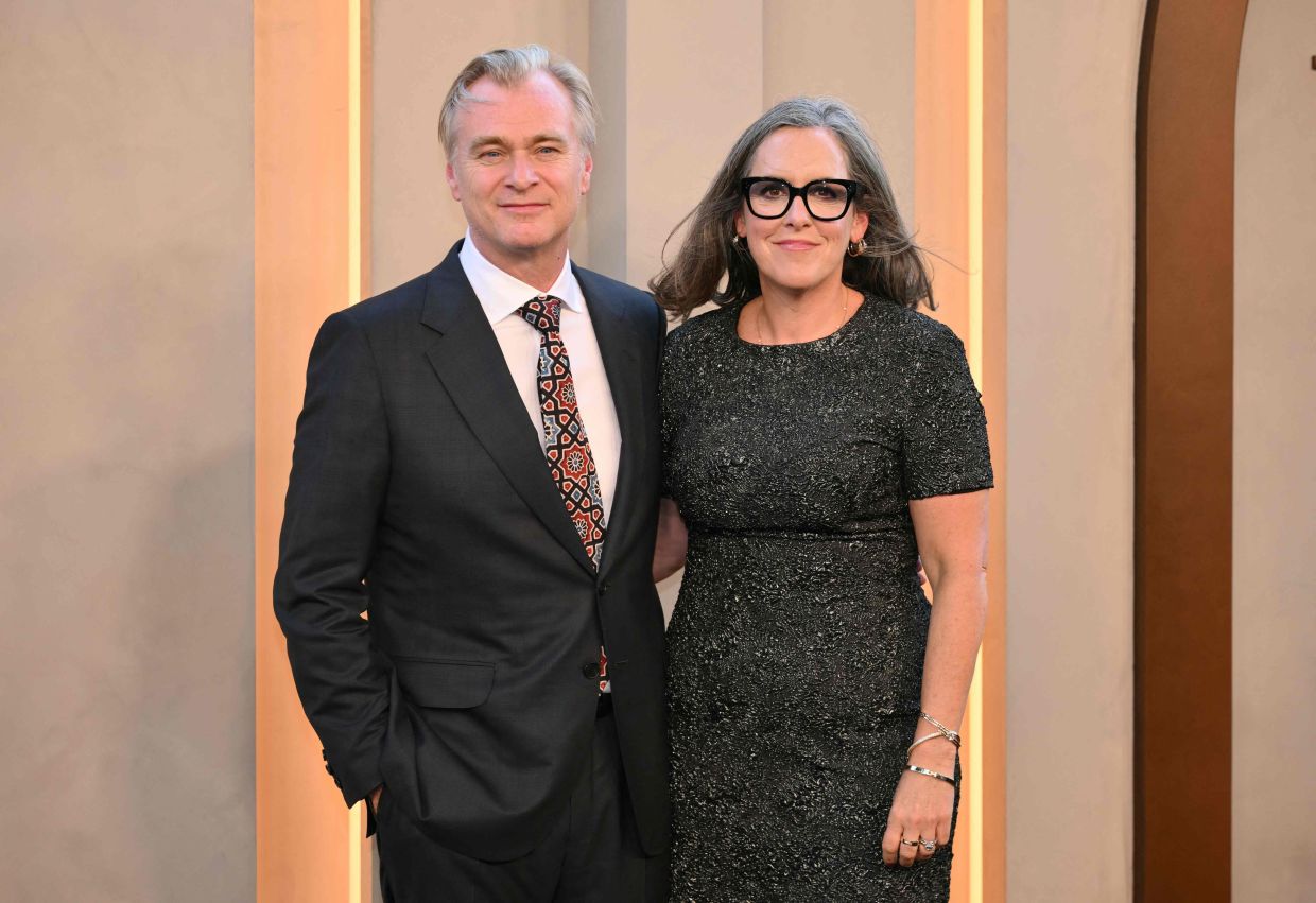 Christopher Nolan and his wife, producer Emma Thomas. Photo: AFP