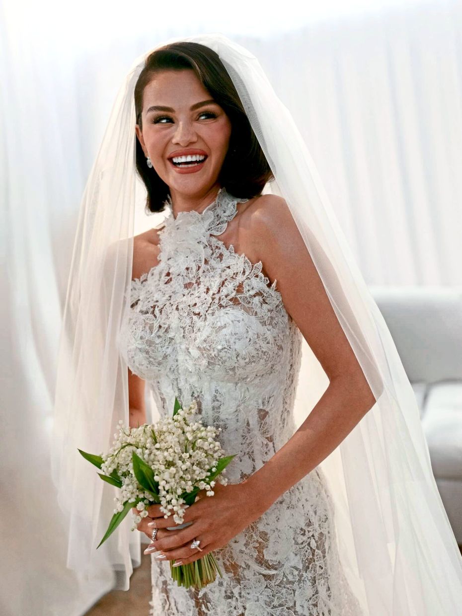 Selena Gomez’s Ralph Lauren wedding dress became an inspiration for brides everywhere. Photo: Instagram/Selena Gomez