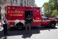 New York army veteran in custody after fire set outside ICE offices