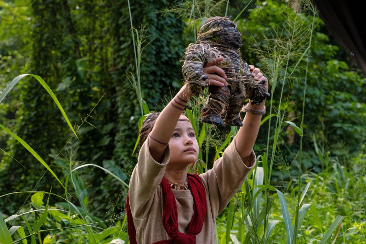 Kaylee Hottle in a scene from 'Godzilla vs. Kong'. Photo: Handout