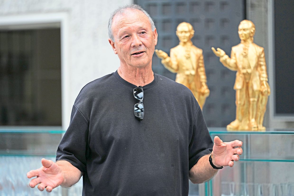 Horl is known for his public sculptures made from polymer. Photo: AP 